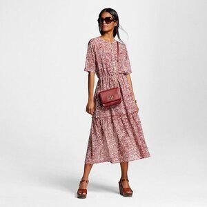 Who What Wear Printed Midi Dress - sz XL